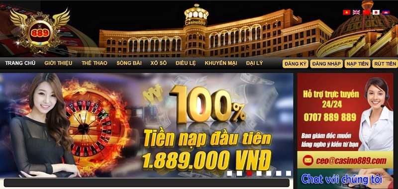 Trang cá cược casino889
